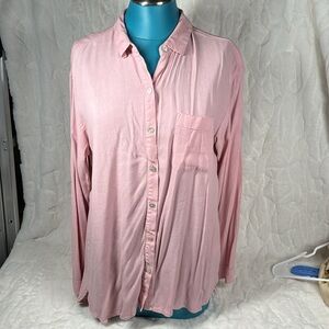 J.JILL Tab-Sleeve A-Line Shirt pale pink